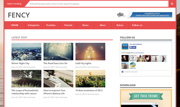 Fency Responsive Blogger Template