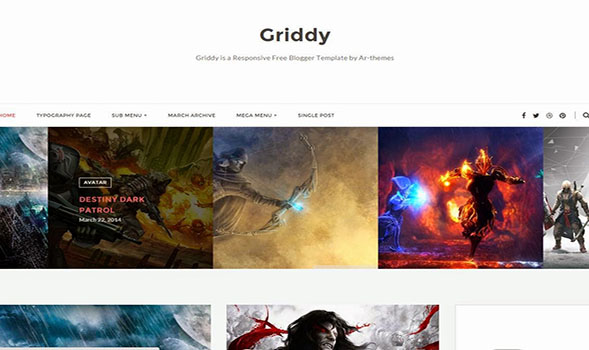Griddy-Blogger-Template