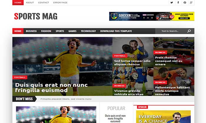 Sports-Mag-Blogger-Template