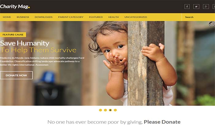 Charity-Mag-Blogger-Template
