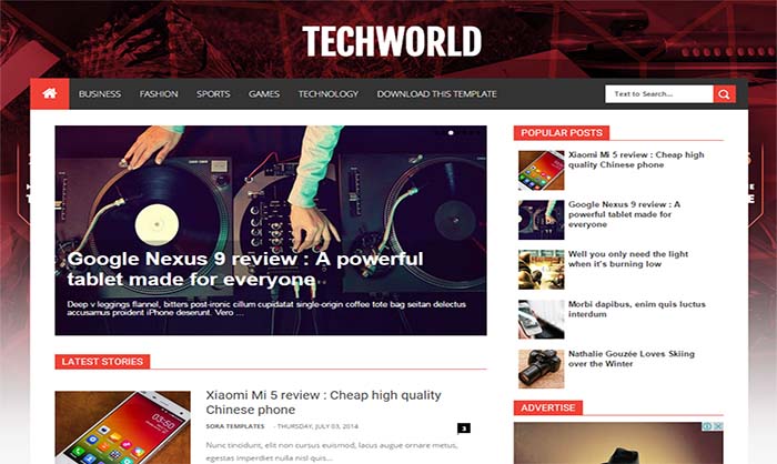 TechWorld-Blogger-Template