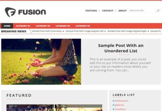 Fusion Blogger Template