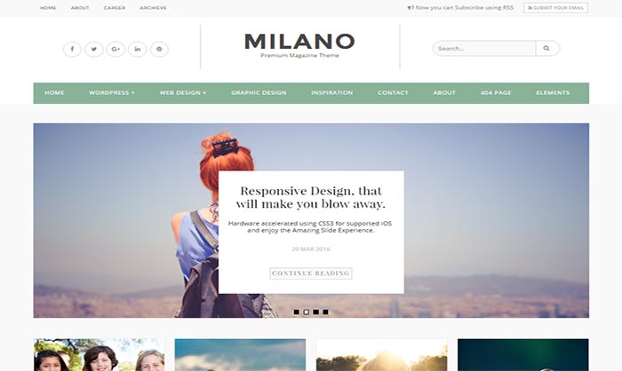 Milano Blogger Template