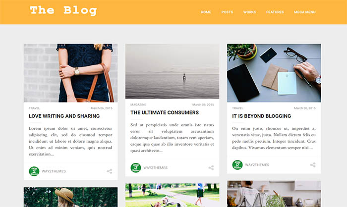 the blog blogger template