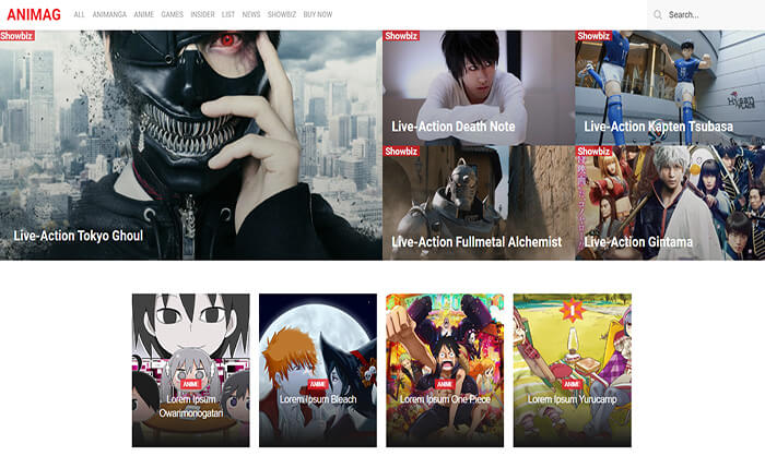 Animag Blogger Template